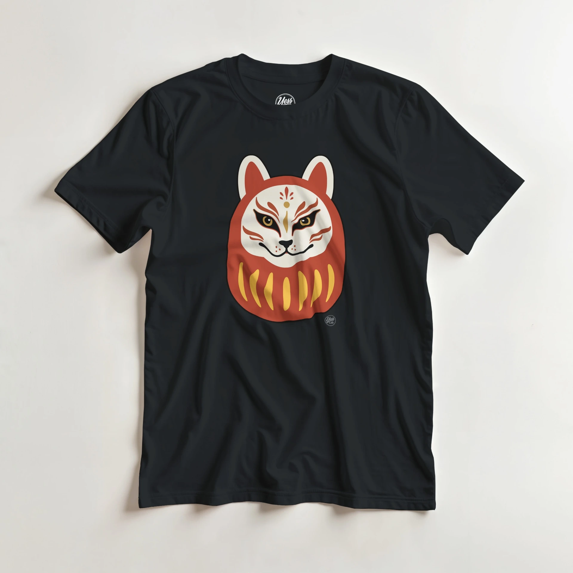 Lucky Kitsune Daruma | T-shirt japonais porte-bonheur