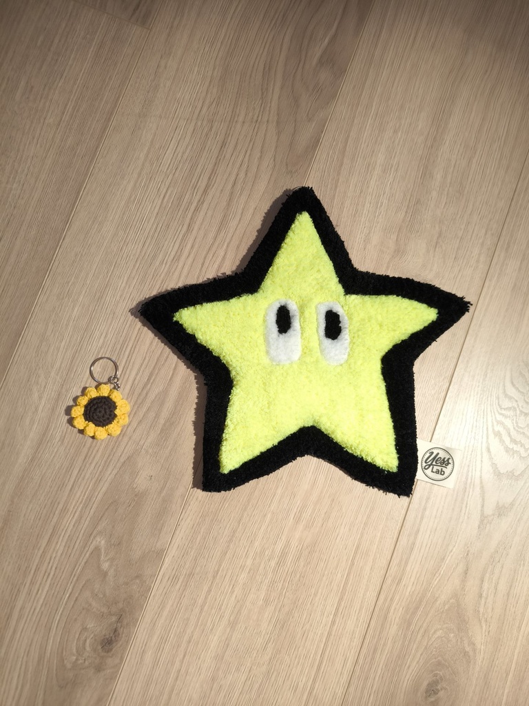 Étoile filante - tapis tufté fait main