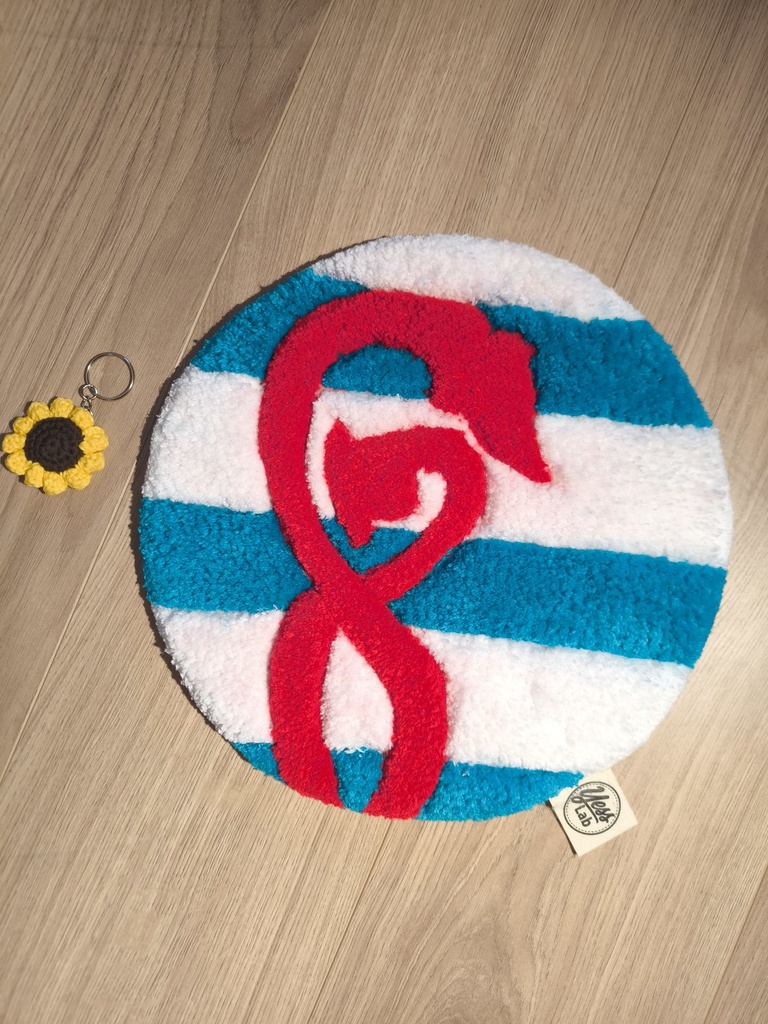 Le lion luxembourgeois — tapis tufté fait main