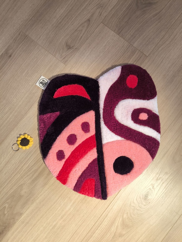 Monstera pop - tapis tufté fait main